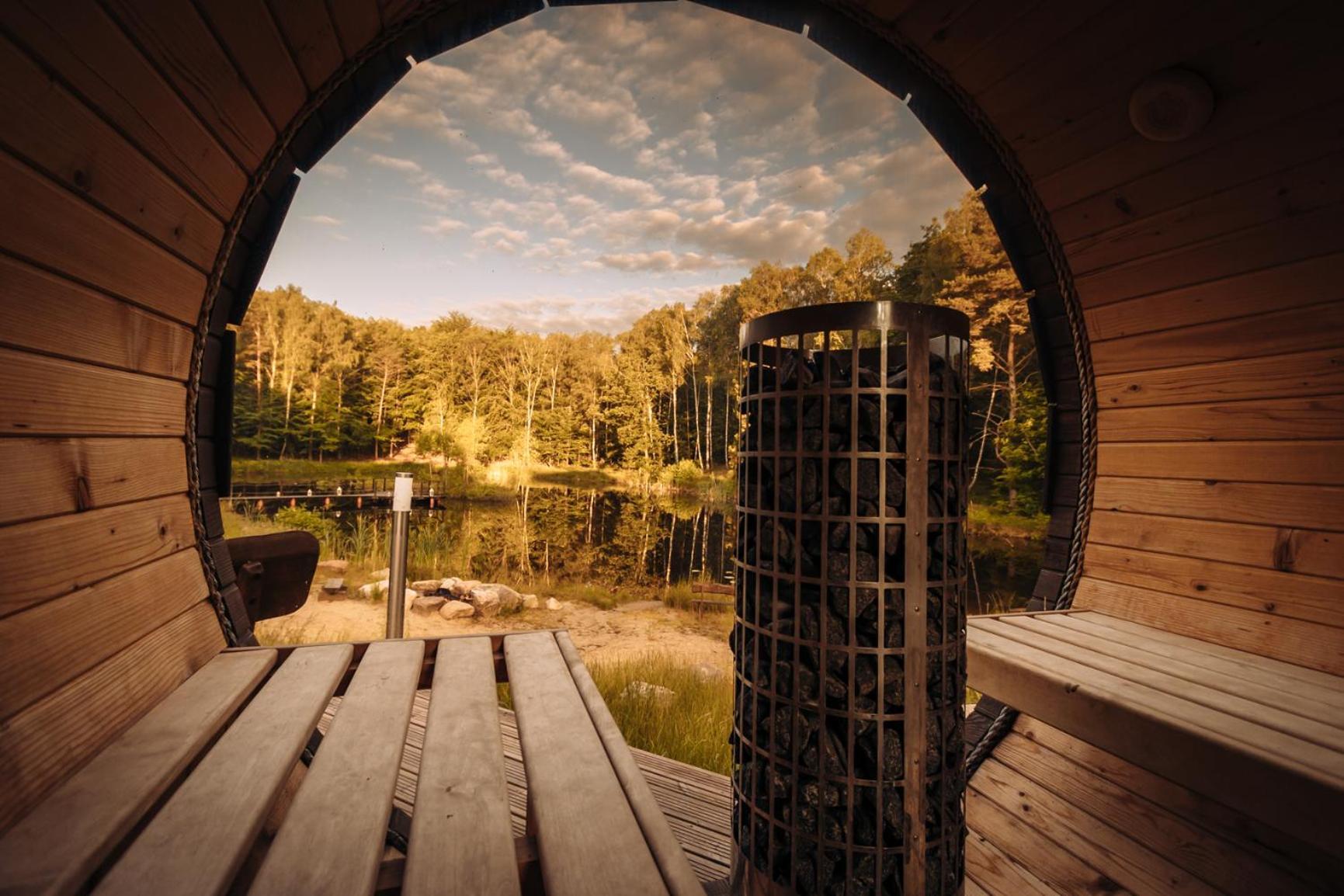 Osada Skoczkowo Komfortowe Domki Z Jacuzzi Nad Jeziorem- Sauna- Balia- Prywatny Staw Wedkarski Podiazy Exterior foto